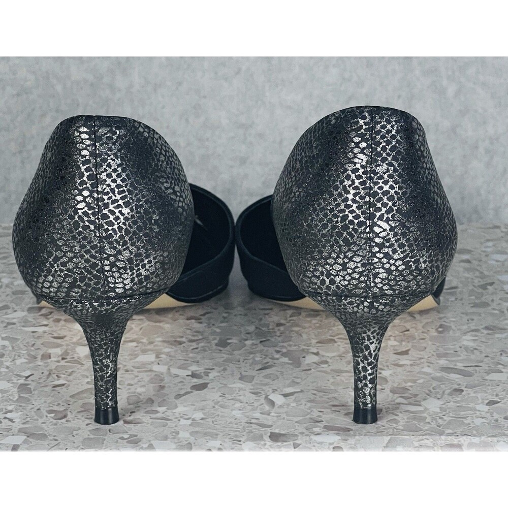 Enzo Angiolini Womens 6.5M Black Pointed Toe Kitten Heel Pumps Gothic Dressy - Picture 10 of 14